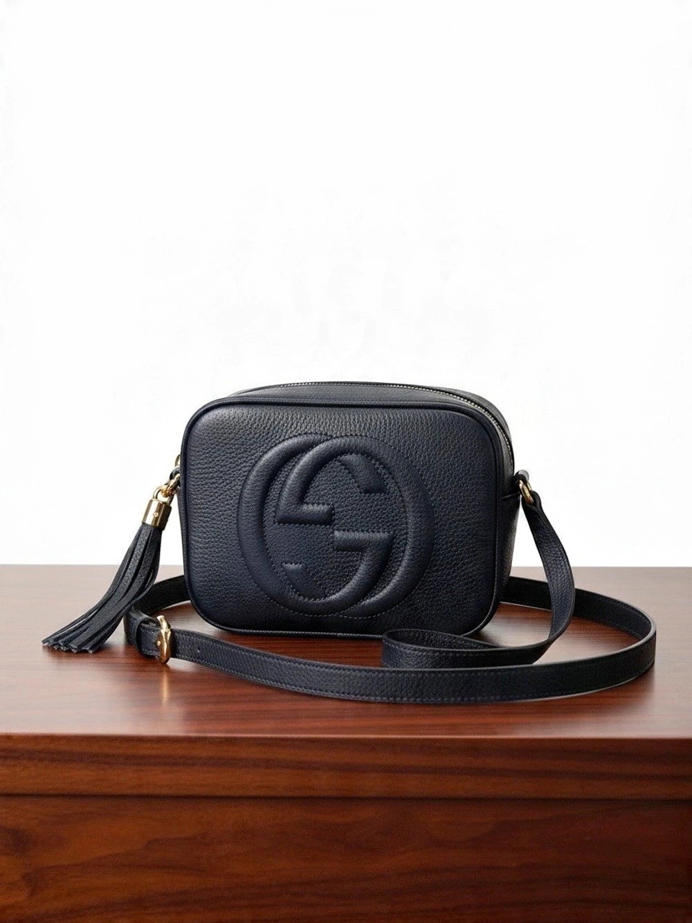 Designer luxury GG Soho Disco Bag Crossbody in Navy Blue